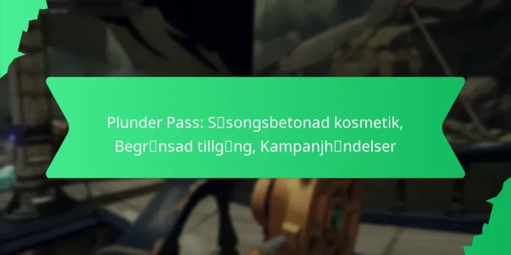 Plunder Pass: Säsongsbetonad kosmetik, Begränsad tillgång, Kampanjhändelser