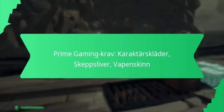Prime Gaming-krav: Karaktärskläder, Skeppsliver, Vapenskinn