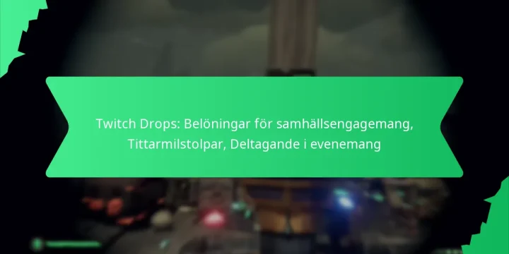 Twitch Drops: Belöningar för samhällsengagemang, Tittarmilstolpar, Deltagande i evenemang