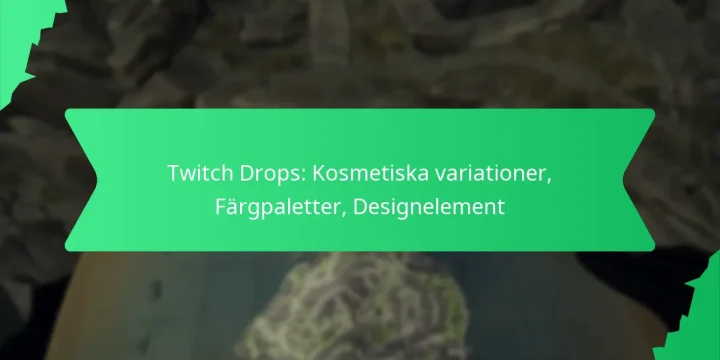 Twitch Drops: Kosmetiska variationer, Färgpaletter, Designelement