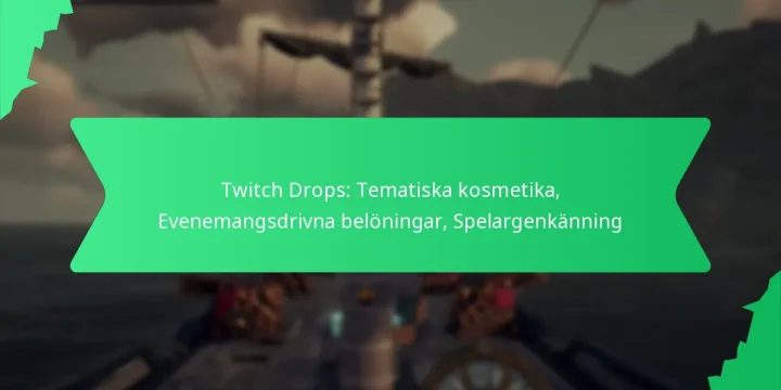 Twitch Drops: Tematiska kosmetika, Evenemangsdrivna belöningar, Spelargenkänning